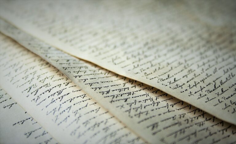 alte handschriftliche Seiten - KOREKTUR